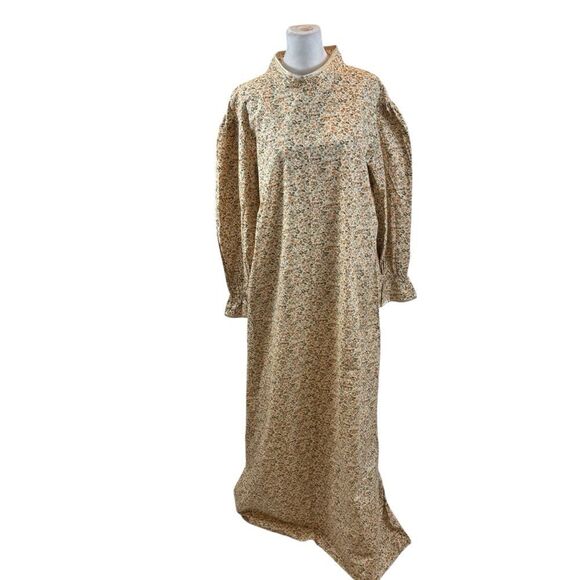 Ladies Fun Costumes Brand One Size Floral Prairie Style Dress Long Sleeves - Picture 1 of 15